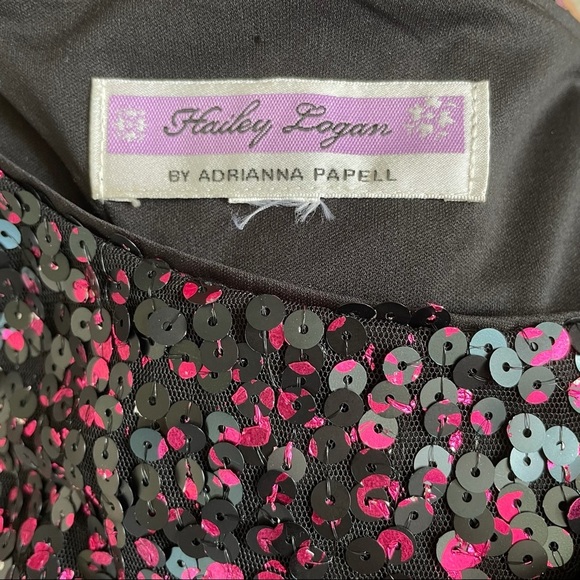 Adrianna Papell Black & Pink Sequin Cut Out Dress - Picture 5 of 13
